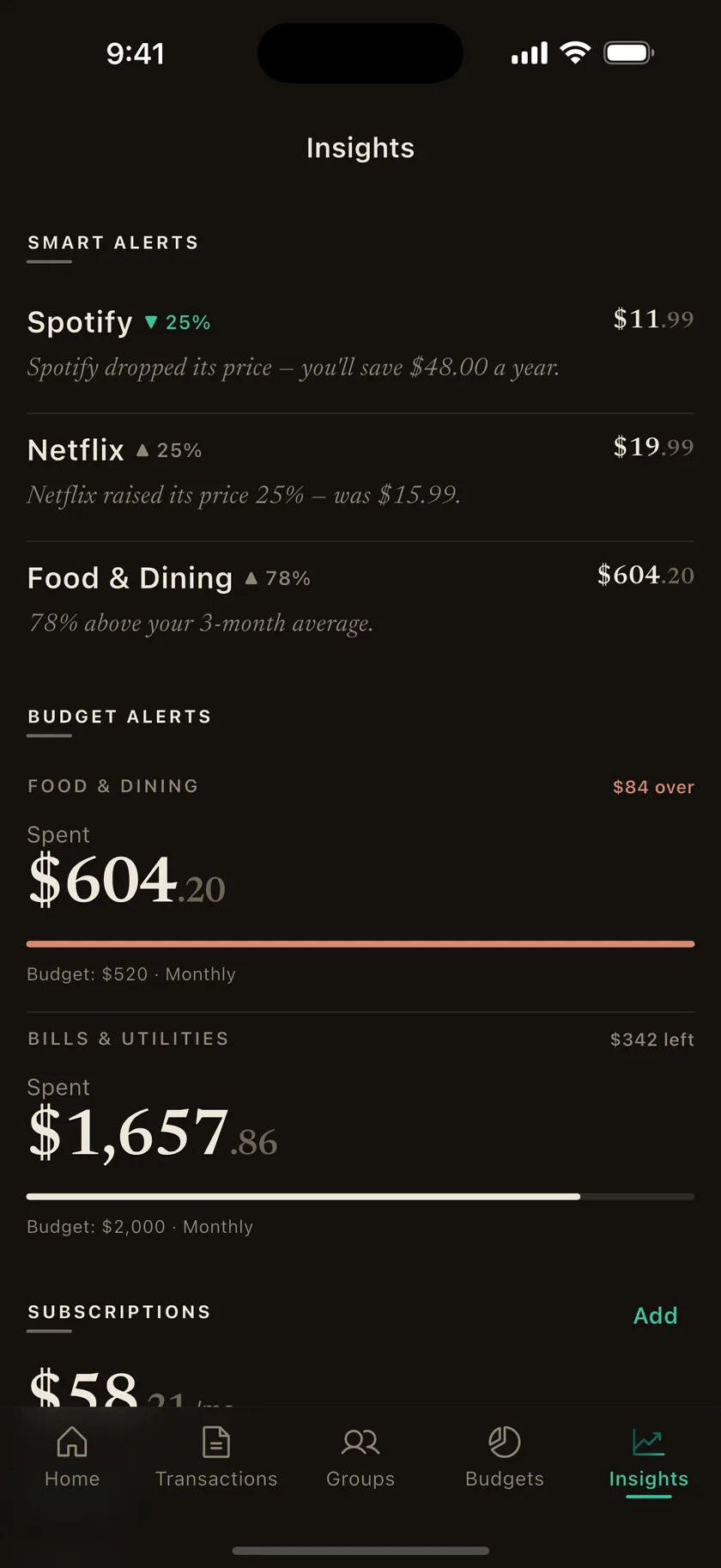 Automatic price-hike alerts