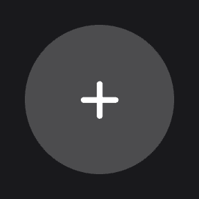 Zeteo Add transaction widget on the iPhone lock screen, a circular plus button