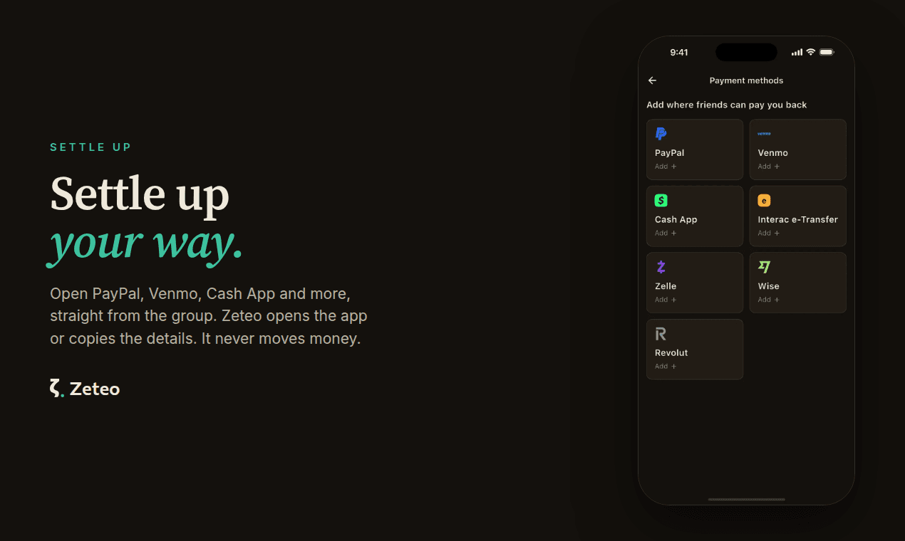 Settle up your way. Payment apps friends can use to pay you back.